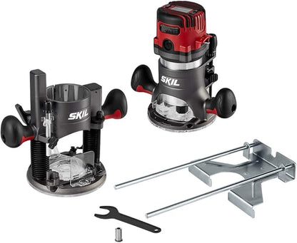 SKIL 14 Amp Plunge and Fixed Base Router Combo – 2.5 HP Motor