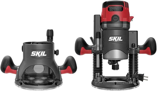 SKIL 14 Amp Plunge and Fixed Base Router Combo – 2.5 HP Motor