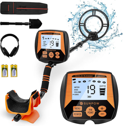 SUNPOW Metal Detector for Adults – Professional Waterproof High Accuracy