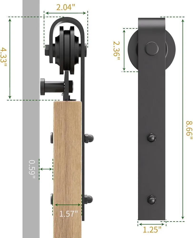 Signstek 8FT Sliding Barn Door Hardware Kit
