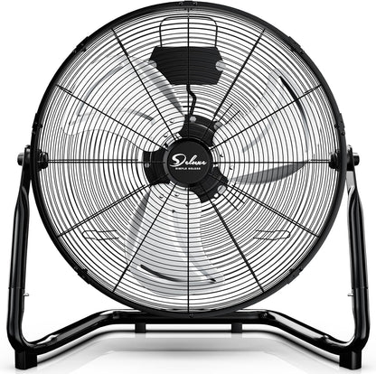 Simple Deluxe 12" Heavy Duty Metal Floor Fan – 3 Speed