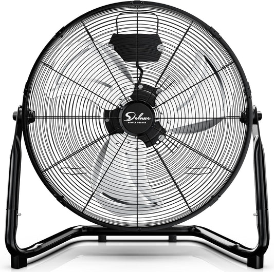 Simple Deluxe 12" Heavy Duty Metal Floor Fan – 3 Speed