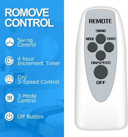 Simple Deluxe 16" Wall Mount Fan with Remote – 2 Pack