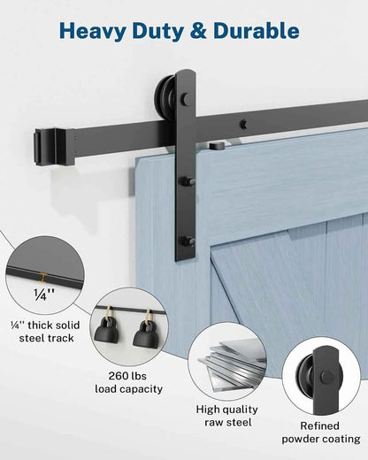 Titeck 6.6FT Barn Door Hardware Kit