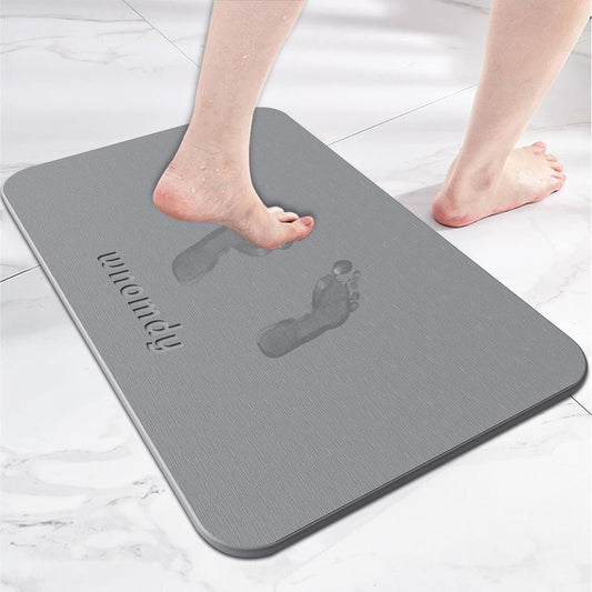 WNOMDY Diatomaceous Earth Bath Stone Mat – Super Absorbent &amp; Quick Drying (15.35" x 23.62")