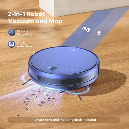 Robot Vacuum and Mop Combo – WiFi, App, Voice Control, Self-Charging