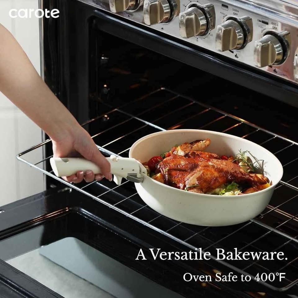 CAROTE 11pcs Pots and Pans Set, Nonstick Cookware Sets Detachable Handle