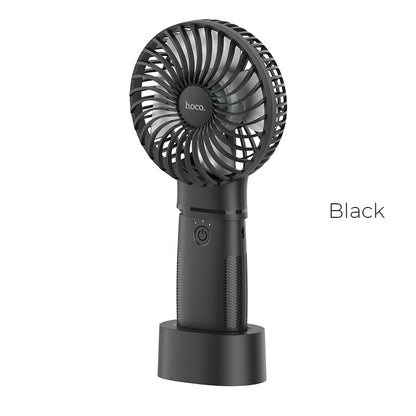 Portable Fan with Built-In Power Bank – F11, Black