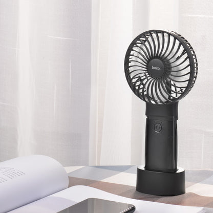 Portable Fan with Built-In Power Bank – F11, Black