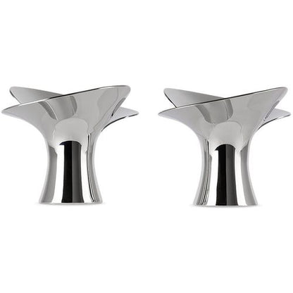 Bloom Taper Candleholder – Set of 2 Sculptural Stainless Steel Holders