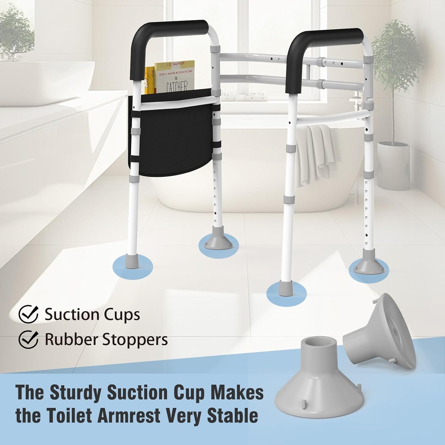 WISDEER Toilet Safety Rails Stand Alone
